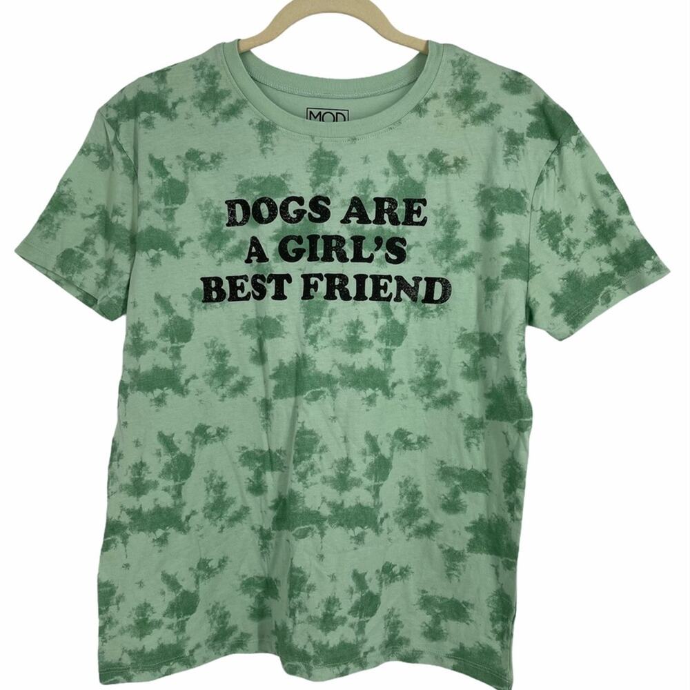 Dogs‎ Are A Girl’s Best Friend Tee Green Small